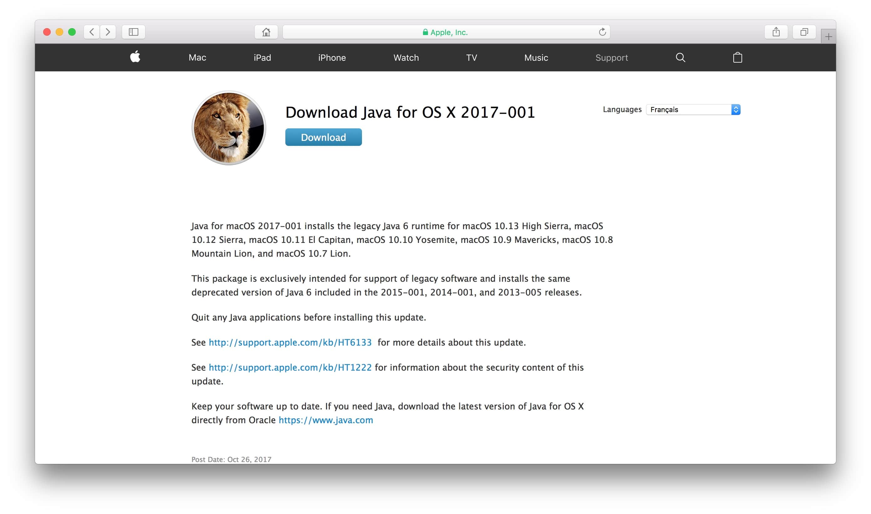 java download for mac os x 10.10